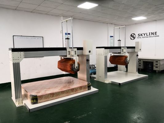 ASTM F1566 / EN1957 Machine d'essai pour rouleaux de matelas en boîte à ressorts avec mesure de la baisse de hauteur